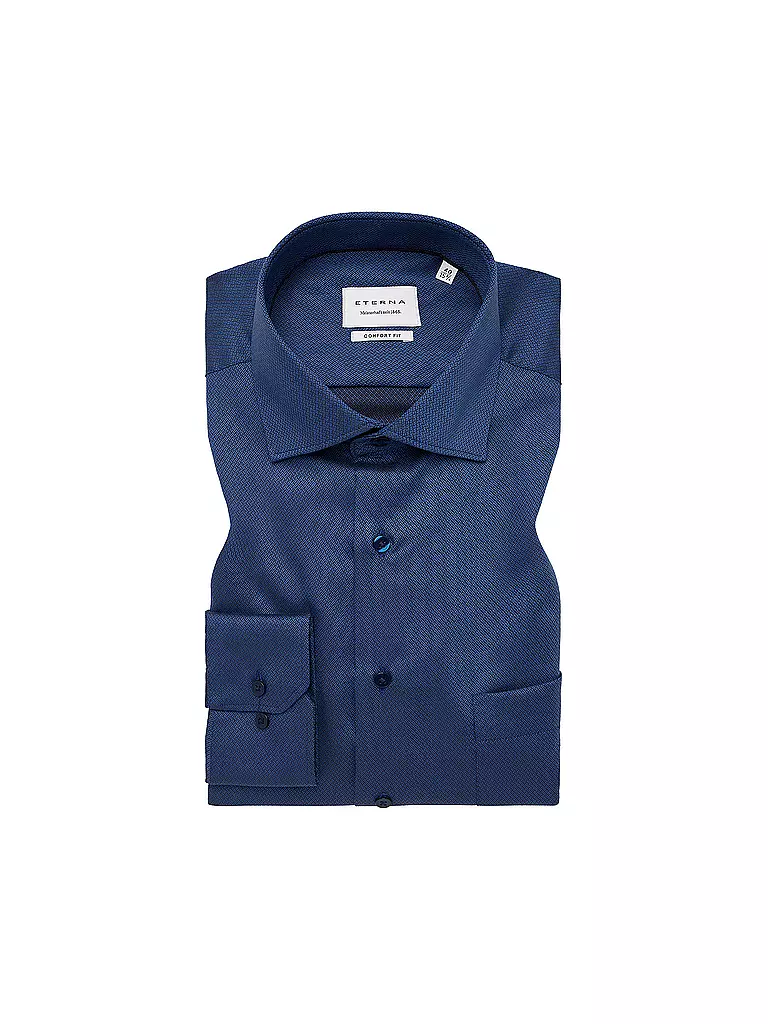 ETERNA | Hemd Regular Fit | Bleu foncé