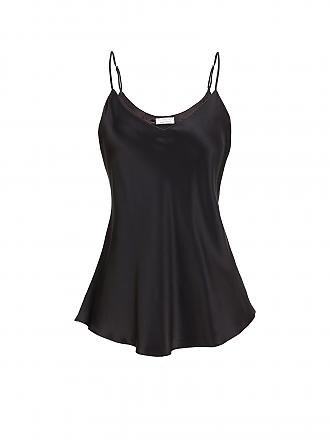 EVA BITZER | Top en soie noir