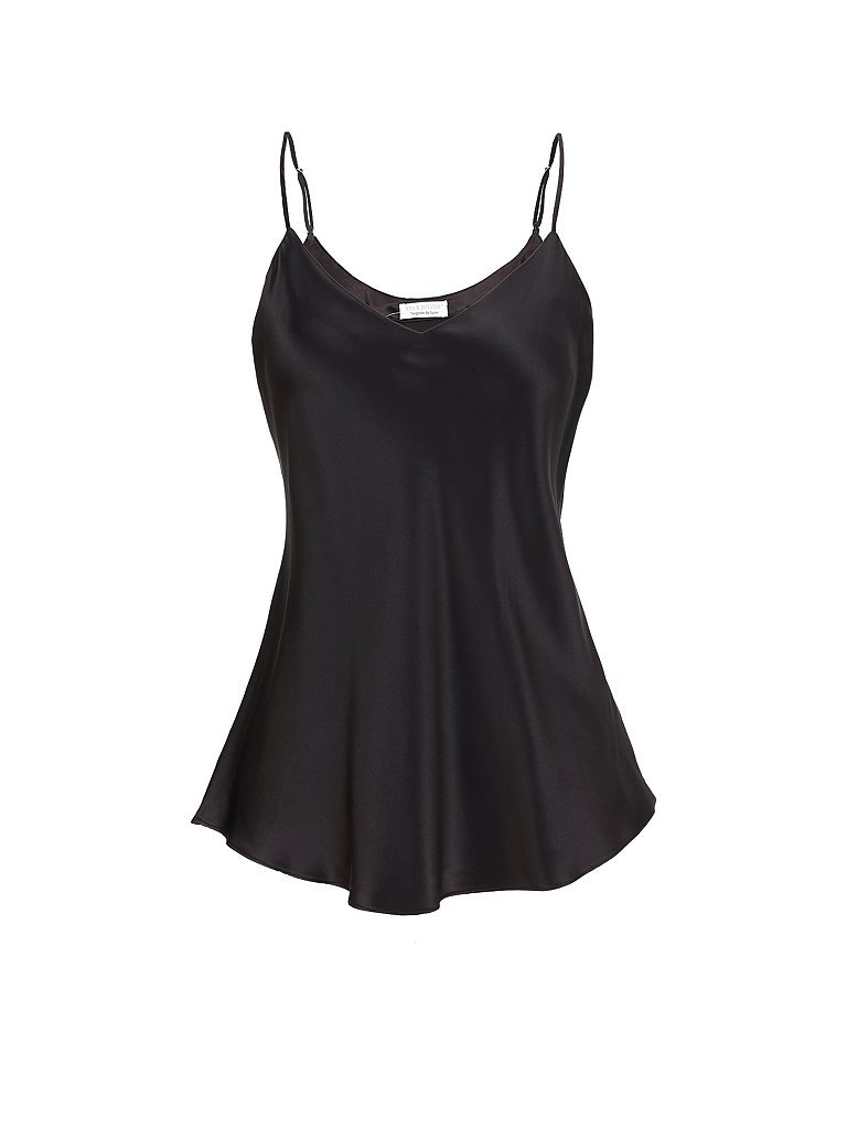 Top en soie noir noir 40