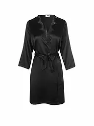 EVA BITZER | Peignoir en soie | Noir