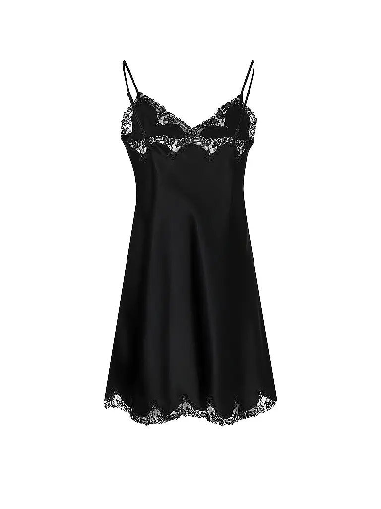 EVA BITZER | Seiden -  Negligé | Noir