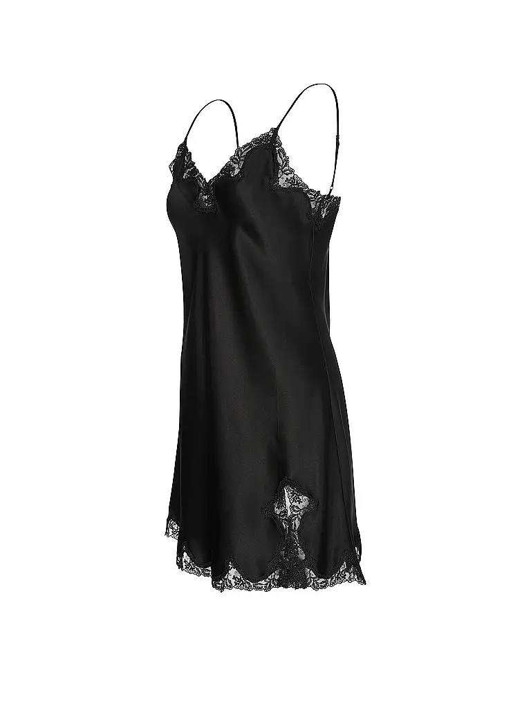 EVA BITZER | Seiden -  Negligé | Noir