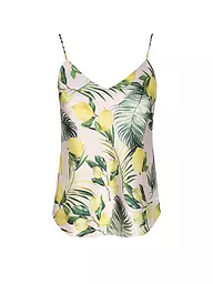 EVA BITZER | Top en soie champagne | Jaune