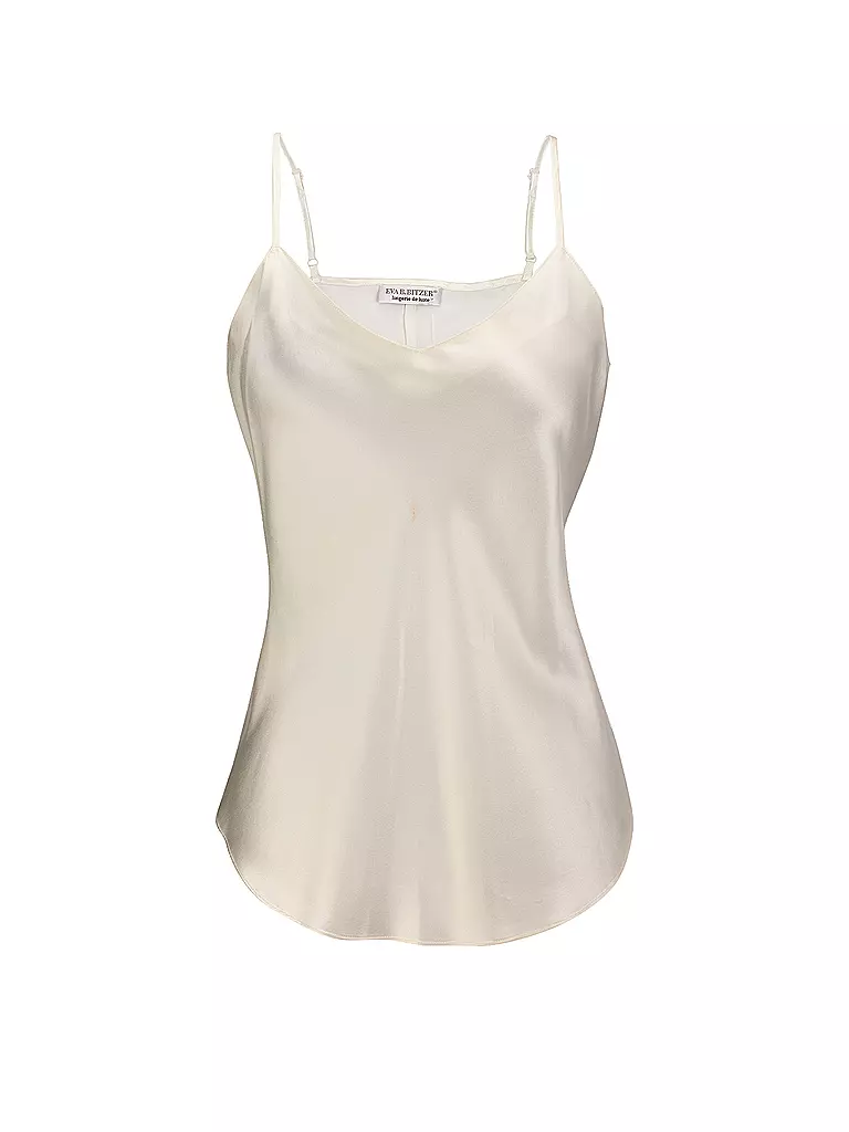 EVA BITZER | Top en soie champagne | creme