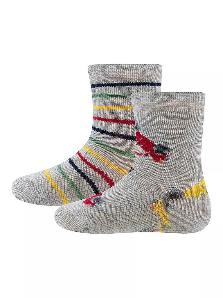 EWERS | Chaussettes bébé lot de 2 gris chiné | Gris clair