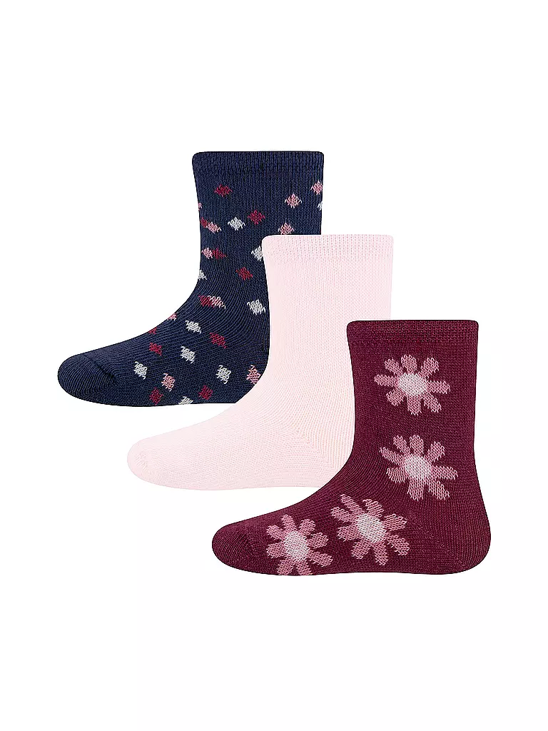 EWERS | Chaussettes bébé lot de 3 bordeaux | dunkelrot