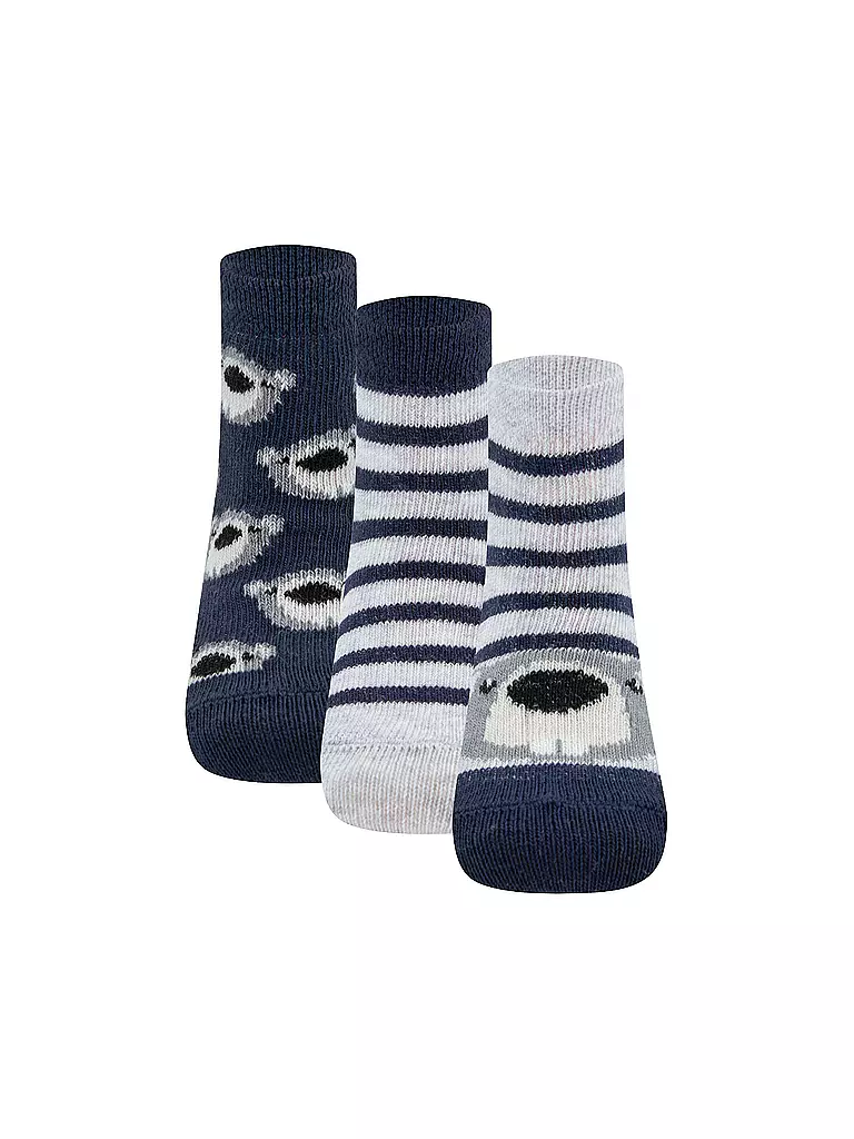 EWERS | Chaussettes garçon, lot de 3, kaki | dunkelblau