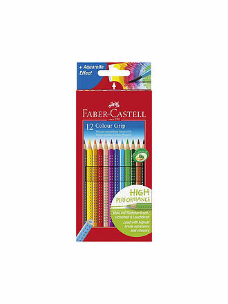 FABER-CASTELL | Colour Grip Crayon de couleur, étui carton de 12