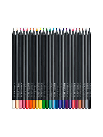FABER-CASTELL | Crayons de couleur Black Edition, étui carton de 24