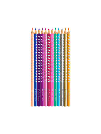 FABER-CASTELL | Étui métallique de crayons de couleur Sparkle avec 12 crayons de couleur Sparkle