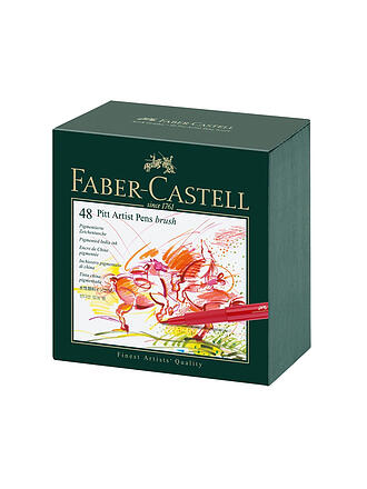 FABER-CASTELL | Stylo à encre de Chine Pitt Artist Pen Brush Boîte de 48