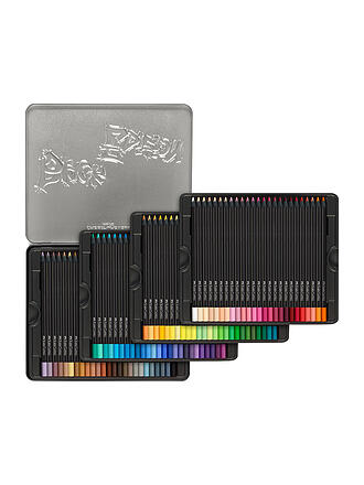 FABER-CASTELL | Crayons de couleur Black Edition, étui métallique de 100