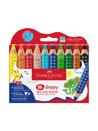 FABER-CASTELL | Set de 10 crayons de couleur Grippy