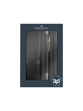 FABER-CASTELL | Coffret cadeau stylo plume moyen et stylo bille Neo Slim Noir /Rose
