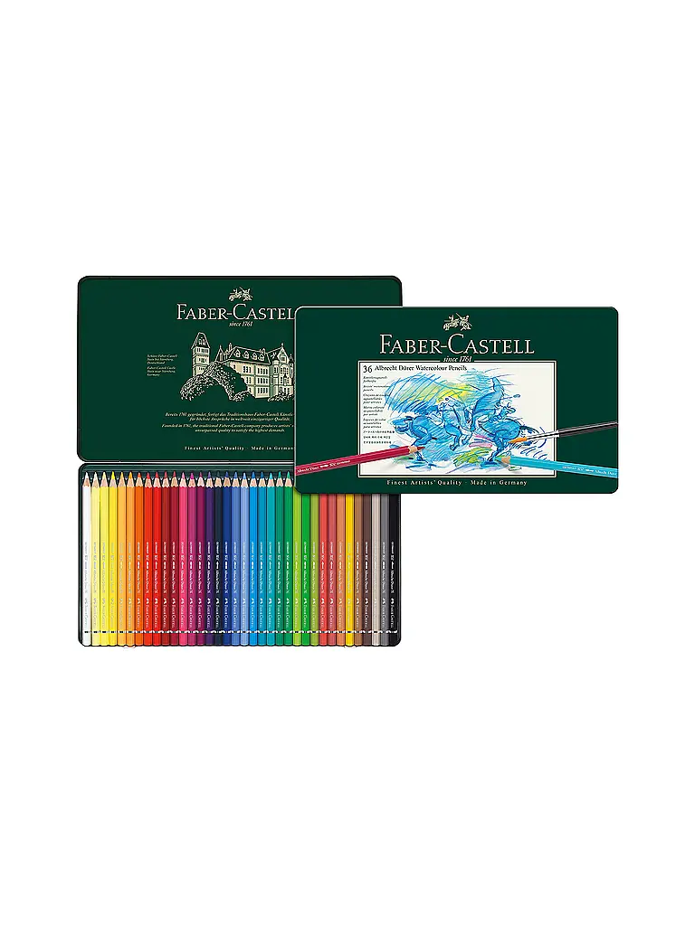 FABER-CASTELL | Albrecht Dürer Aquarellstift 36er Metalletui | Vert foncé