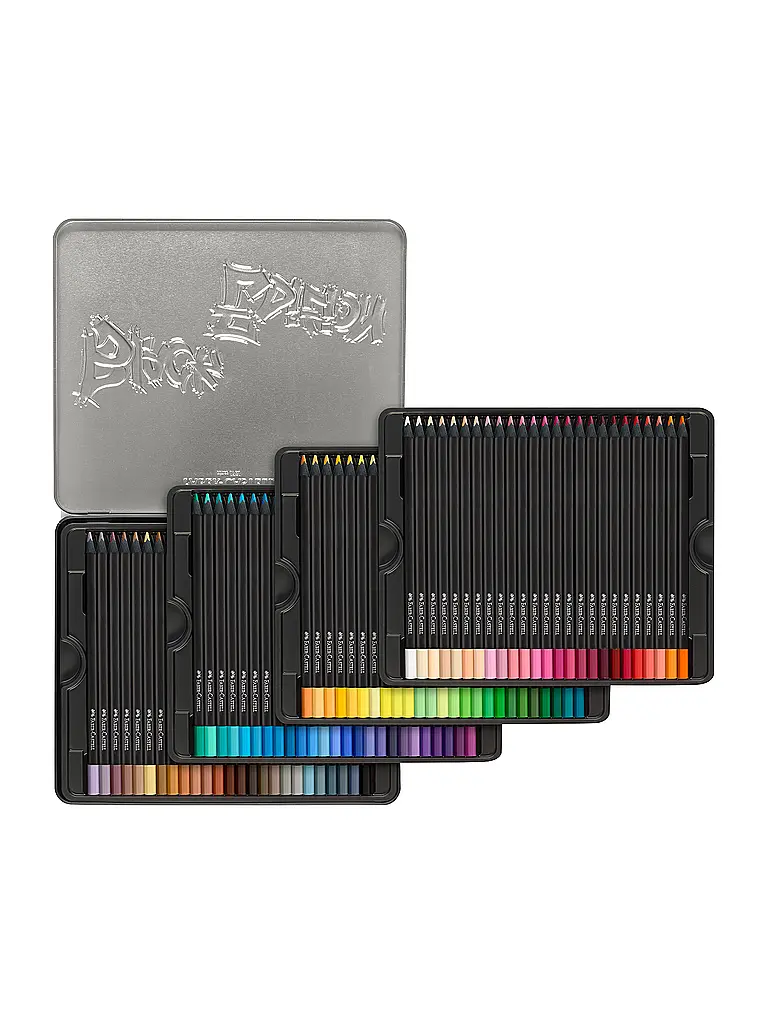 FABER-CASTELL | Bundstifte Black Edition 100er Metalletui | Noir