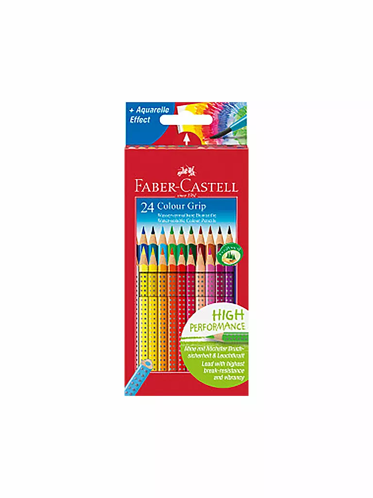 FABER-CASTELL | Colour Grip crayons de couleur, étui carton de 24 | Aucune couleur