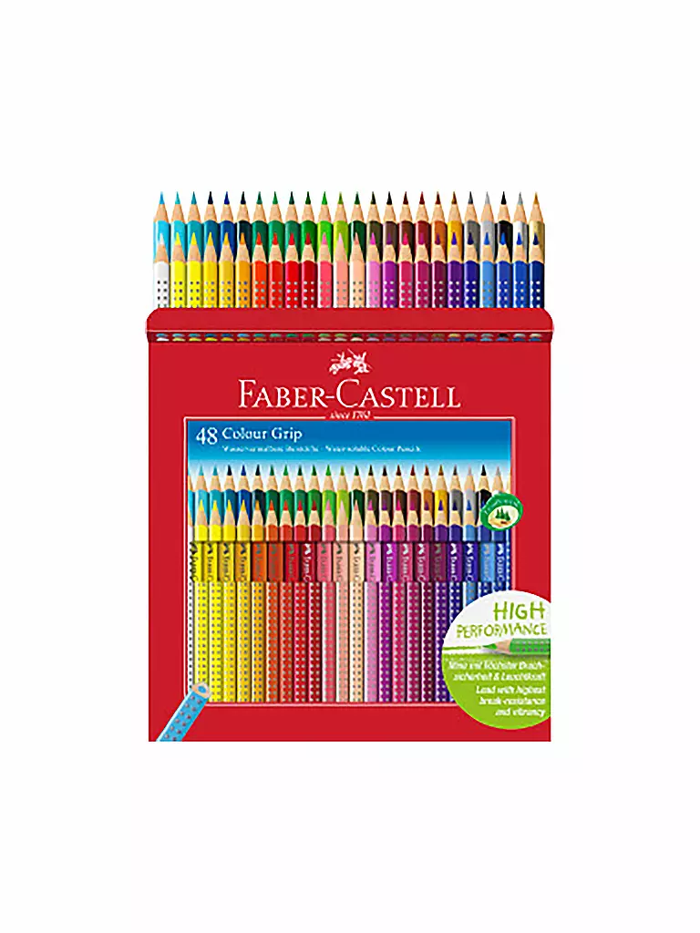 FABER-CASTELL | Colour Grip crayons de couleur, étui carton de 48 | keine Farbe