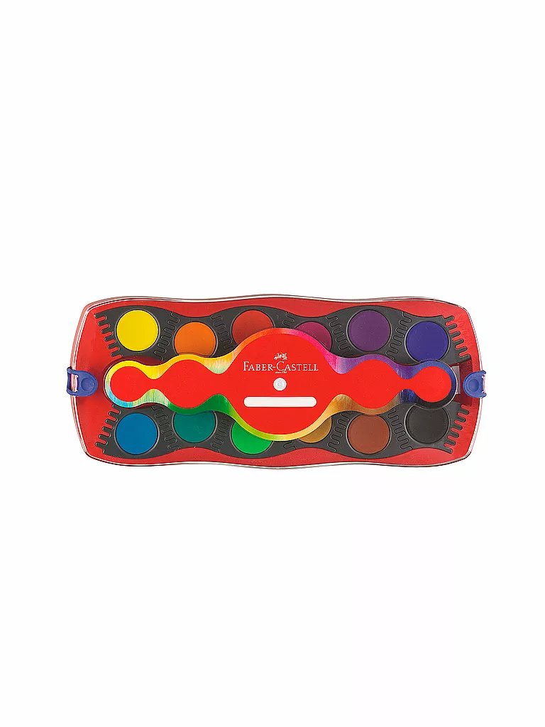 FABER-CASTELL | Connector Deckfarbkasten, rouge, 12 couleurs | keine Farbe