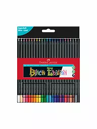 FABER-CASTELL | Crayons de couleur Black Edition, étui carton de 24 | Aucune couleur