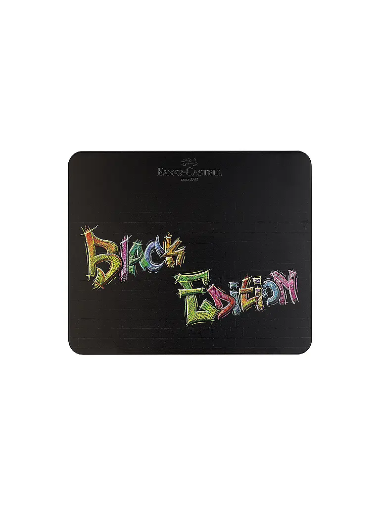FABER-CASTELL | Crayons de couleur Black Edition, étui métallique de 100 | 