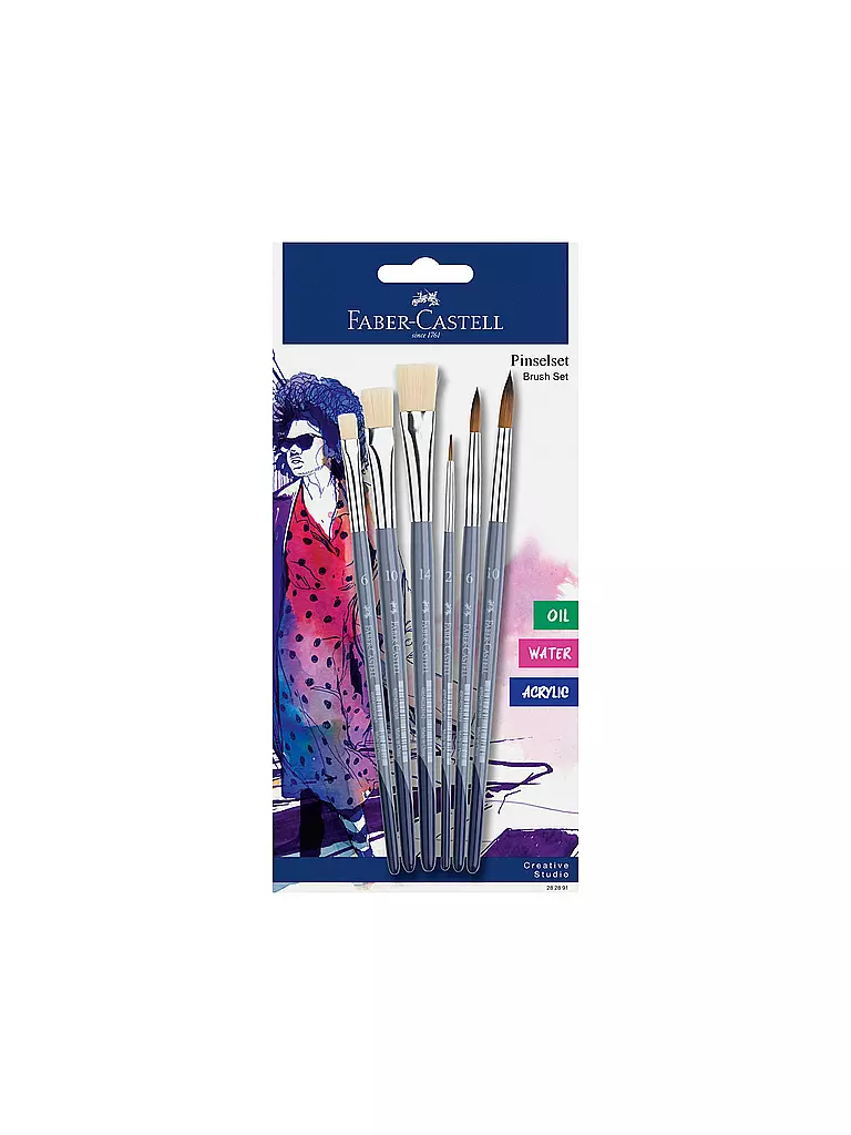 FABER-CASTELL | Faber Pinsel Set 6tlg | Aucune couleur