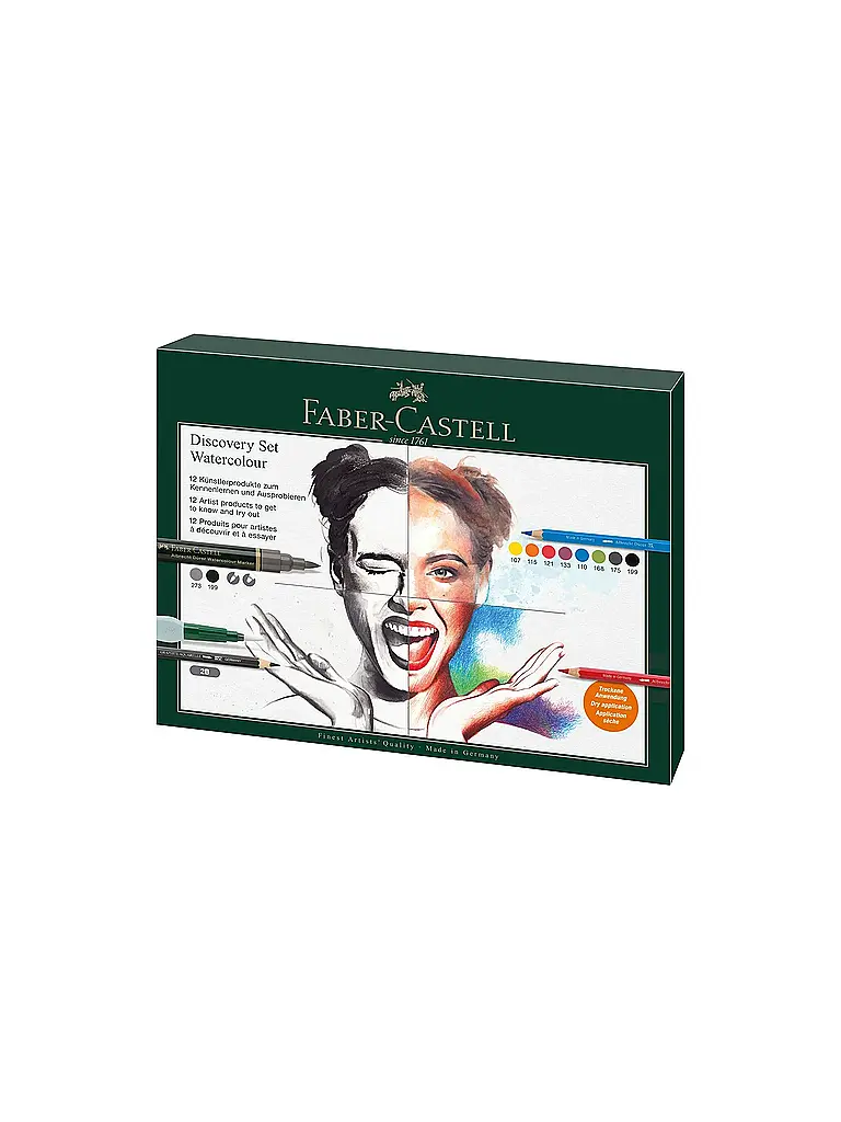 FABER-CASTELL | Farbstifte 12tlg. Discovery Set Albrecht Dürer Aquarellprodukte | Vert foncé