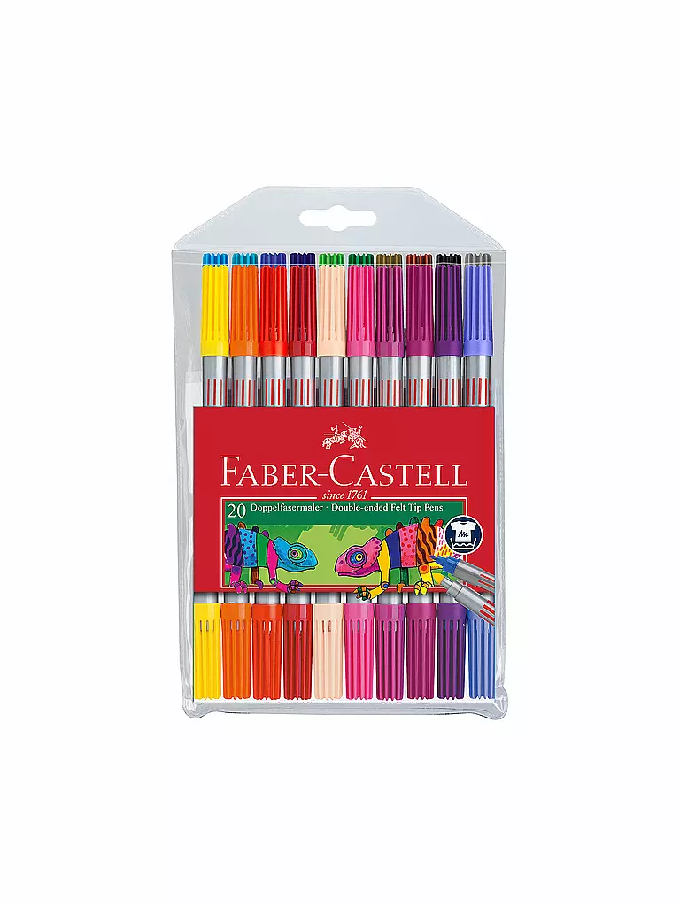 FABER-CASTELL | Feutre à double pointe, étui de 20 | keine Farbe