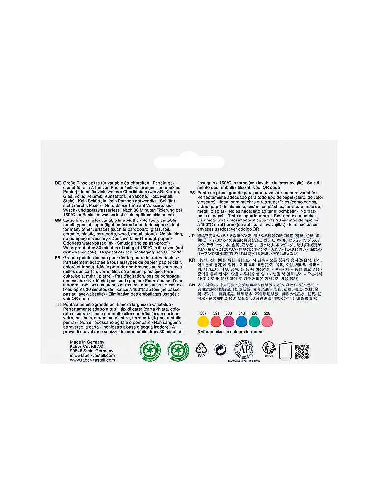 FABER-CASTELL | Gofa Kreativmarker Étui de 6 Holiday | bunt