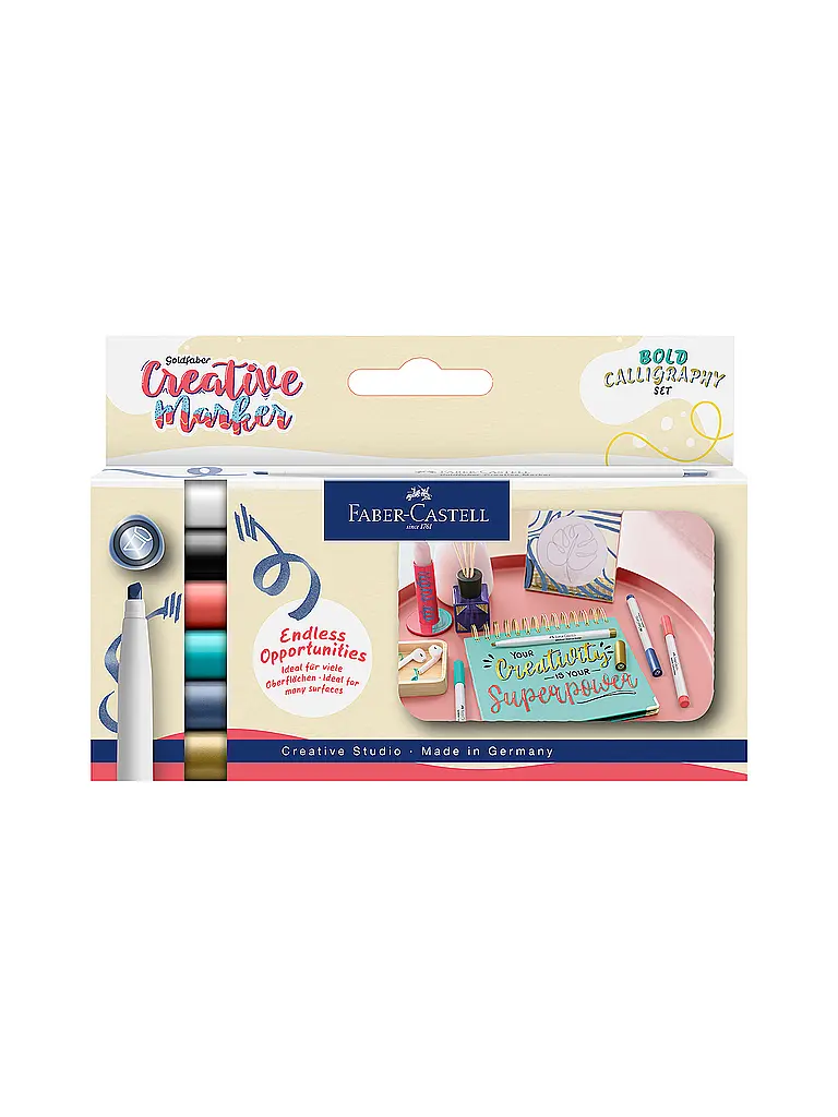 FABER-CASTELL | Gofa Marqueur créatif Étui de 6 Calli | Multicolore