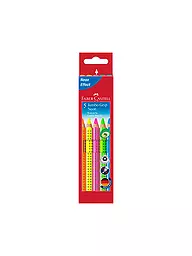 FABER-CASTELL | Jumbo Grip Neon Crayon de couleur Étui carton de 5 | Aucune couleur