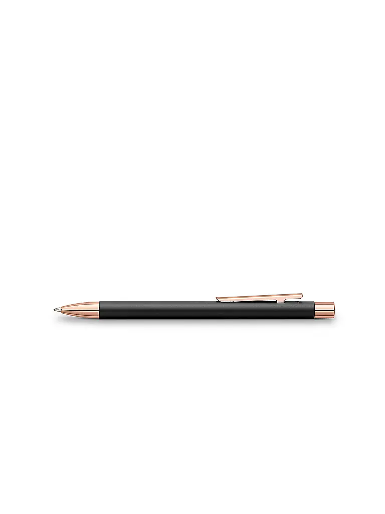 FABER-CASTELL | Neo Slim Stylo à bille en métal noir et or rose | Noir