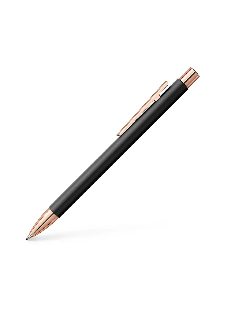 FABER-CASTELL | Neo Slim Stylo à bille en métal noir et or rose | Noir