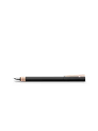 FABER-CASTELL | Neo Slim Stylo plume en métal, largeur de plume M, noir et or rose | Noir