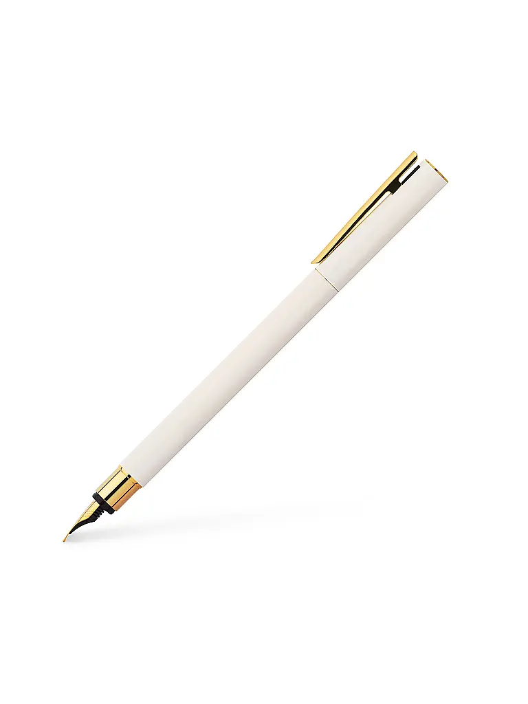 FABER-CASTELL | Neo Slim Stylo plume largeur de plume M, guimauve dorée | Blanc