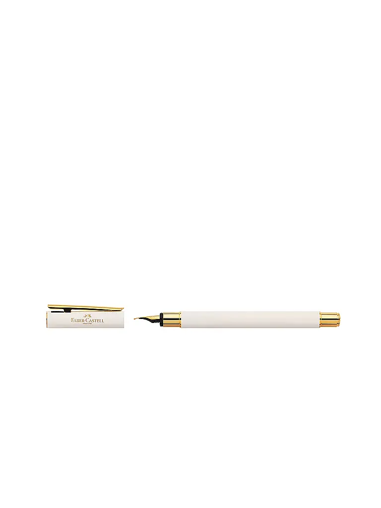 FABER-CASTELL | Neo Slim Stylo plume largeur de plume M, guimauve dorée | Blanc