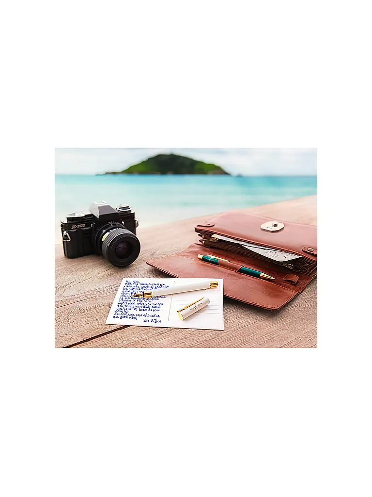 FABER-CASTELL | Neo Slim Stylo plume largeur de plume M, guimauve dorée | Blanc