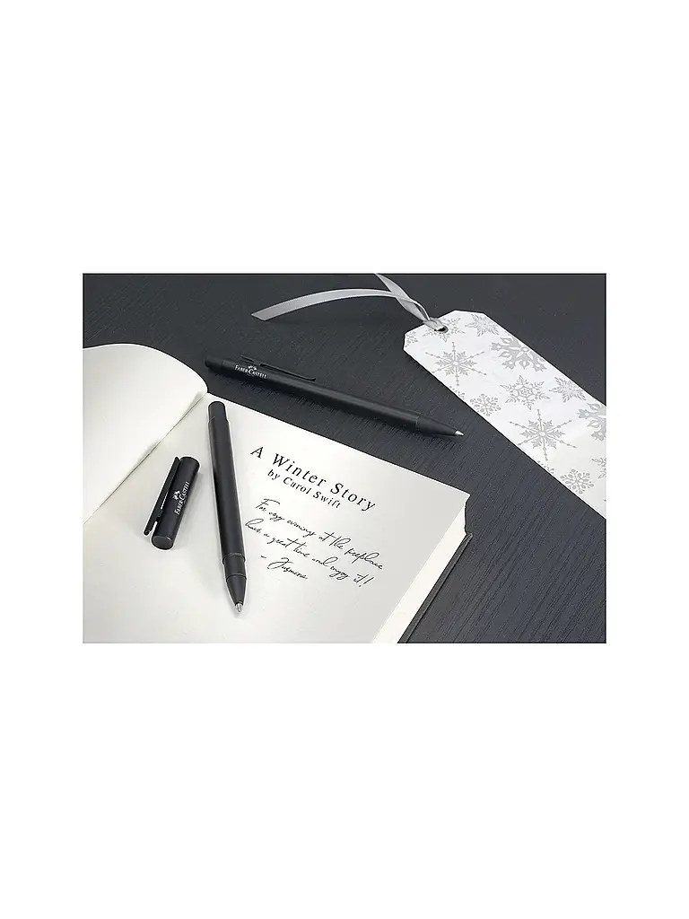 FABER-CASTELL | Neo Slim Stylo roller en métal noir | Noir