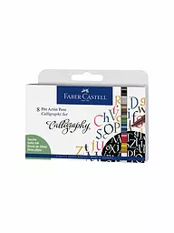 FABER-CASTELL | Pitt Artist Pen Calligraphy Stylo à encre de Chine, étui de 8 | Aucune couleur