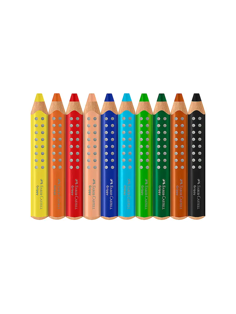 FABER-CASTELL | Set de 10 crayons de couleur Grippy | Multicolore