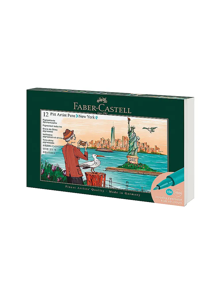 FABER-CASTELL | Set de 12 feutres à encre de Chine Pitt Artist Pen | 