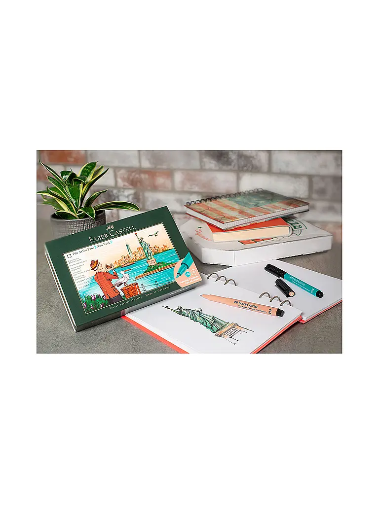 FABER-CASTELL | Set de 12 feutres à encre de Chine Pitt Artist Pen | 