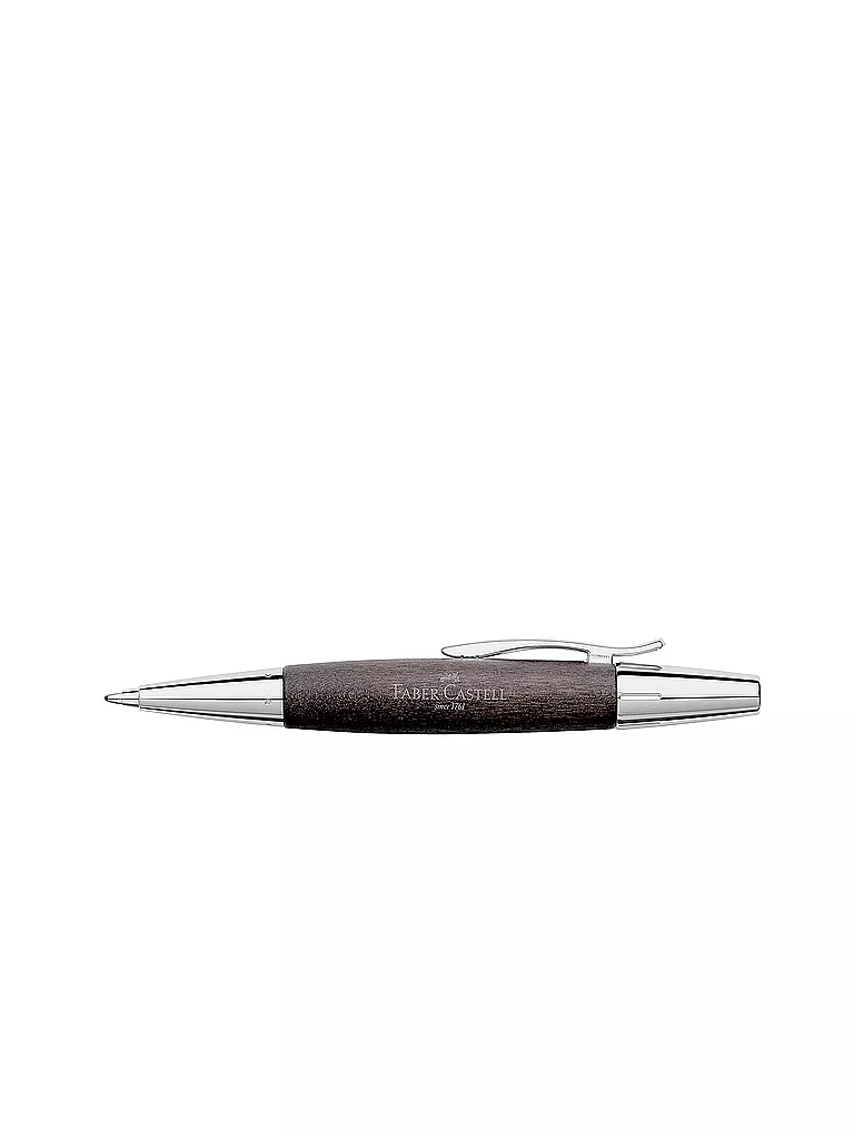 FABER-CASTELL | Stylo à bille "e-Motion (Bois Chromé Noir) | Aucune couleur