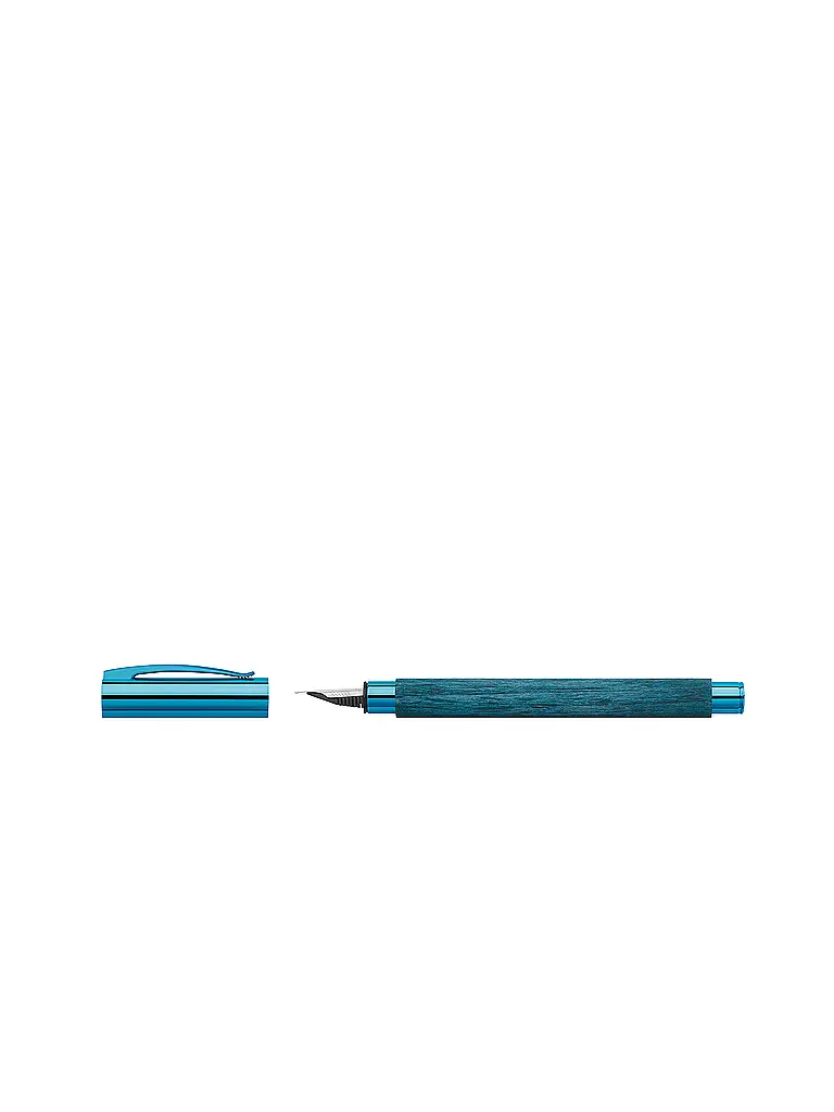 FABER-CASTELL | Stylo plume AMBITION BLUE WOOD M | Bleu