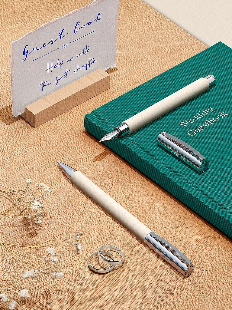 FABER-CASTELL | Stylo plume AMBITION EDELHARZ CINEMATIC White | 