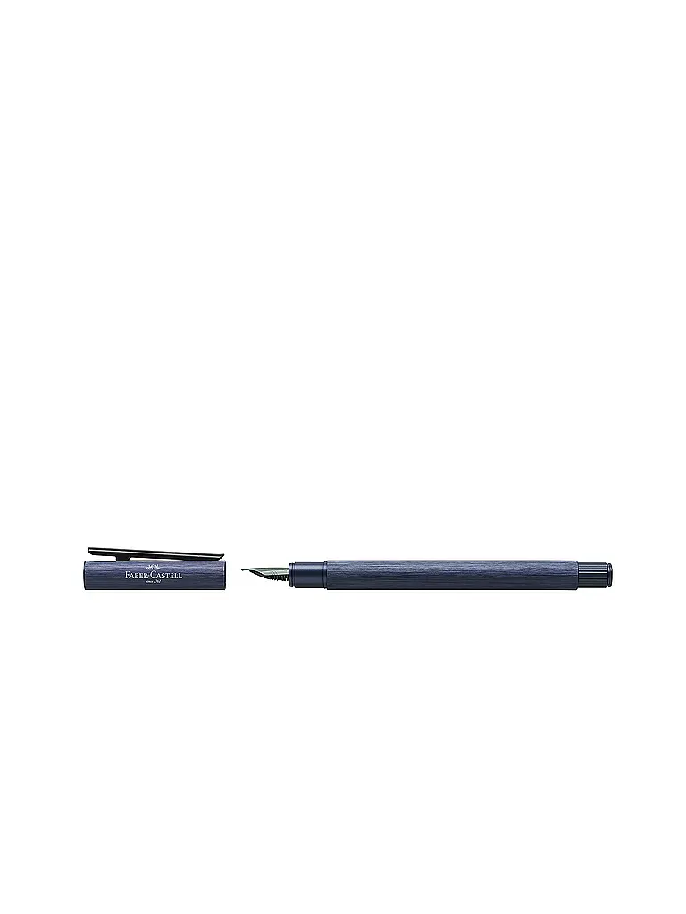 FABER-CASTELL | Stylo plume en aluminium Neo Slim, plume de largeur F, bleu foncé | Bleu foncé