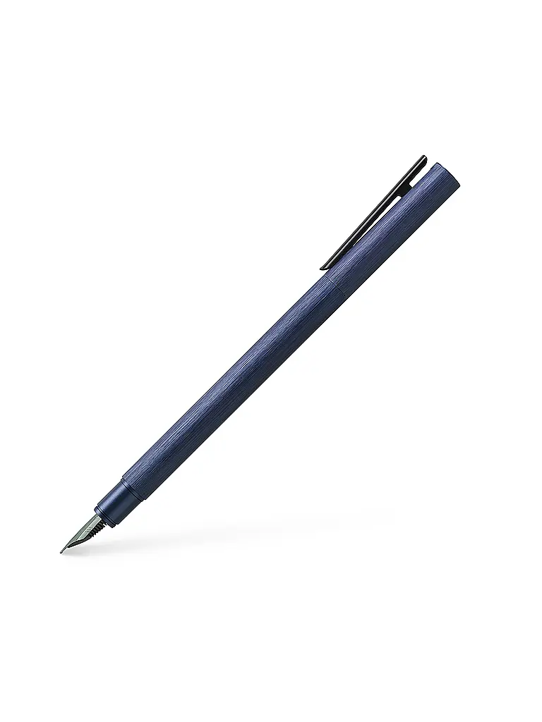 FABER-CASTELL | Stylo plume en aluminium Neo Slim, plume de largeur F, bleu foncé | Bleu foncé