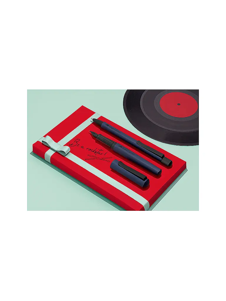 FABER-CASTELL | Stylo plume Hexo bleu large | 