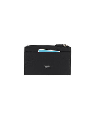 FABRIANO | Porte-cartes zippé Black