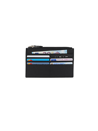FABRIANO | Porte-cartes zippé Black
